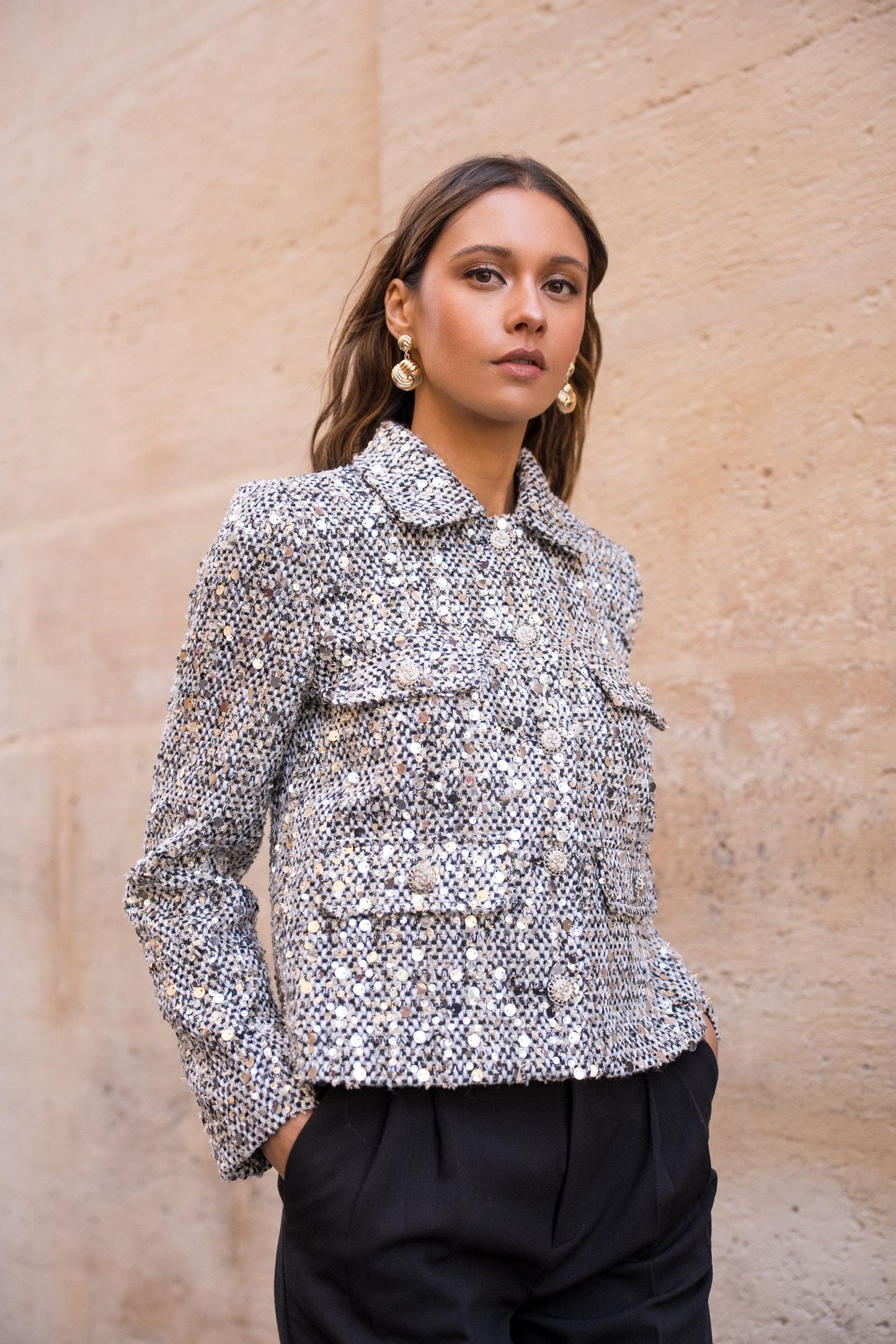 Jacket with Sequin Details