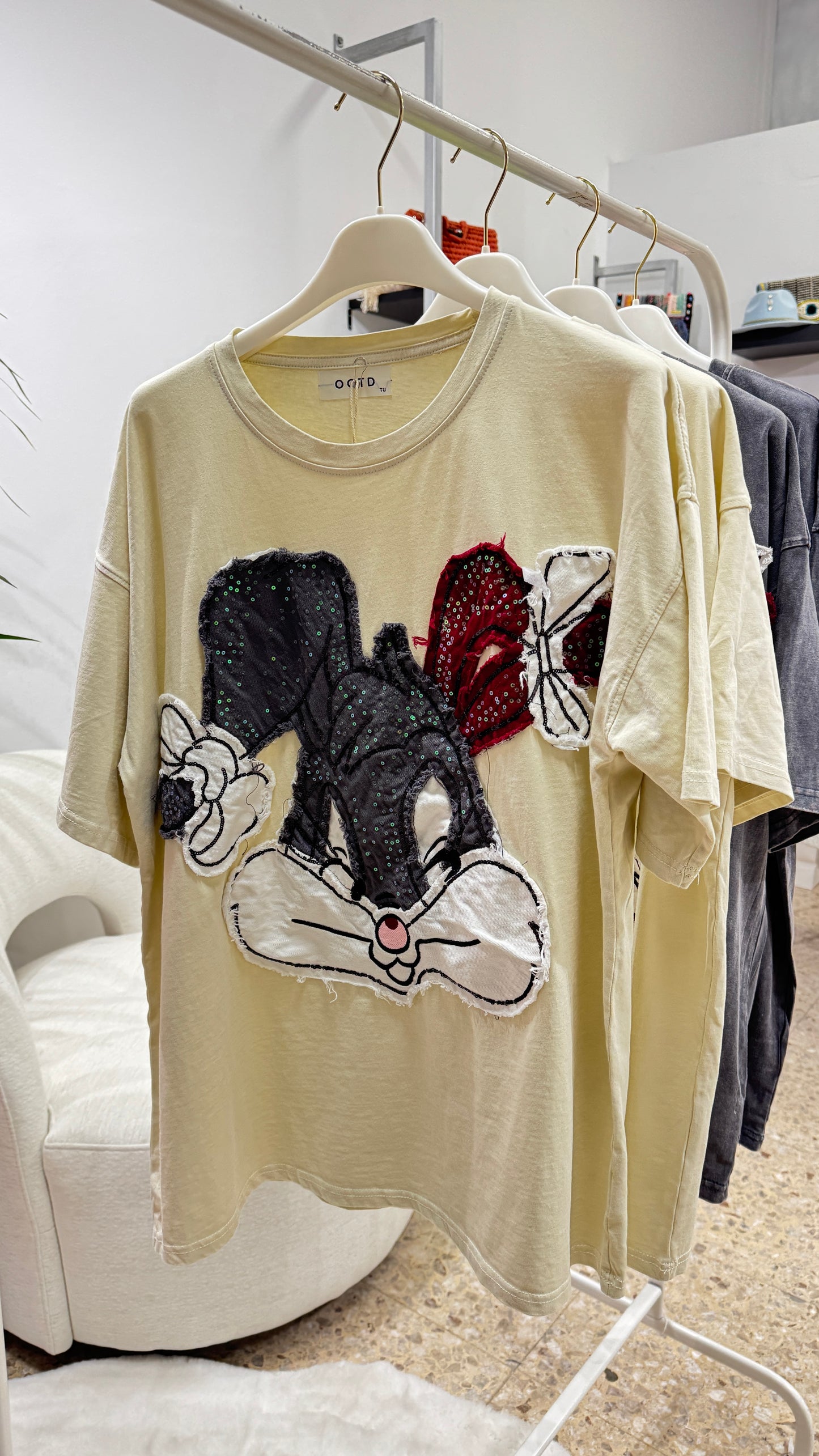 Embroidered Cartoon T-Shirt