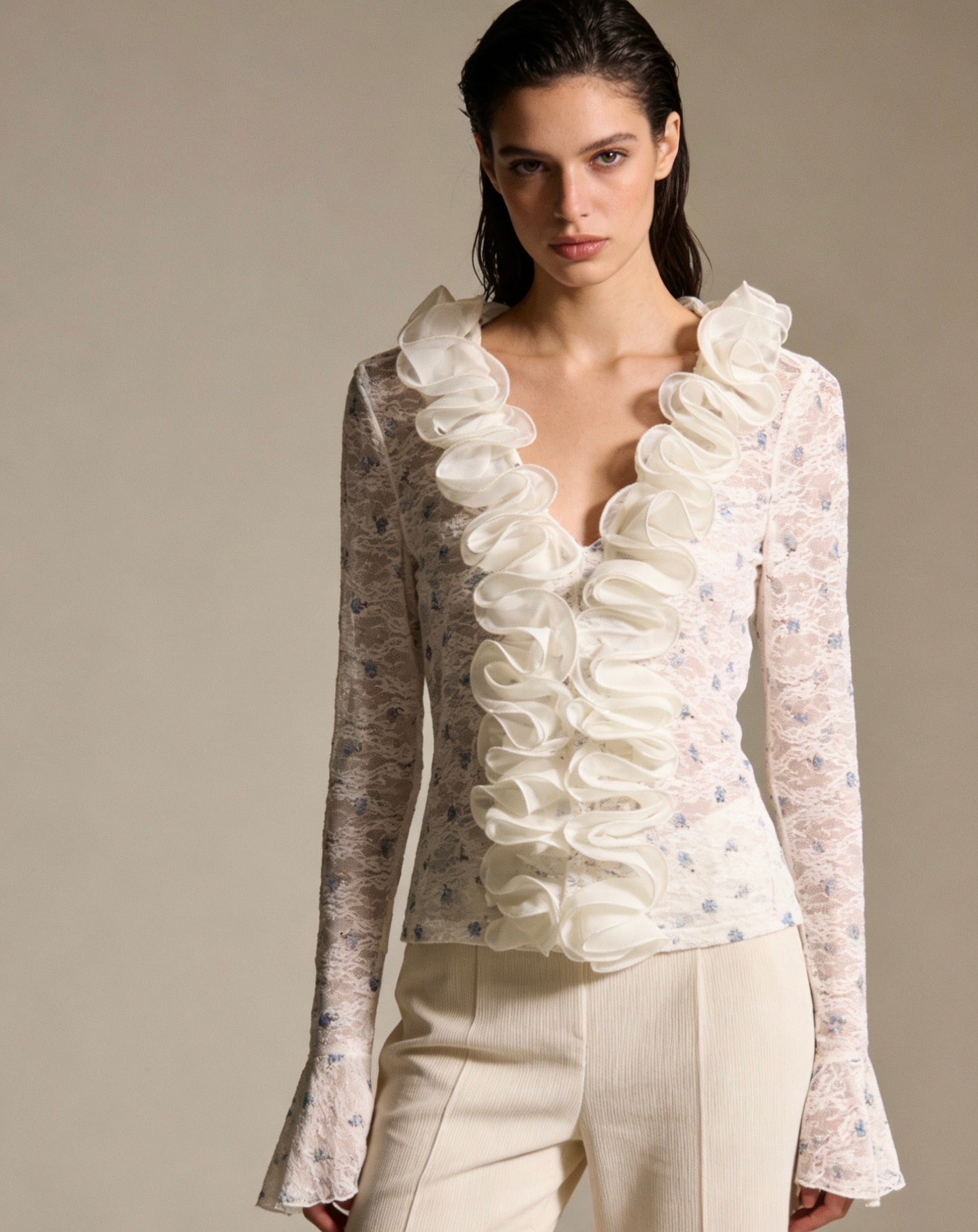 Lace Top with Frill