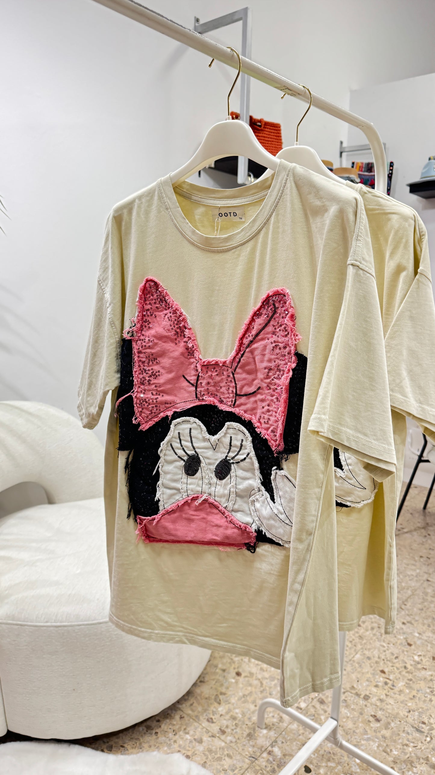 Embroidered Cartoon T-Shirt