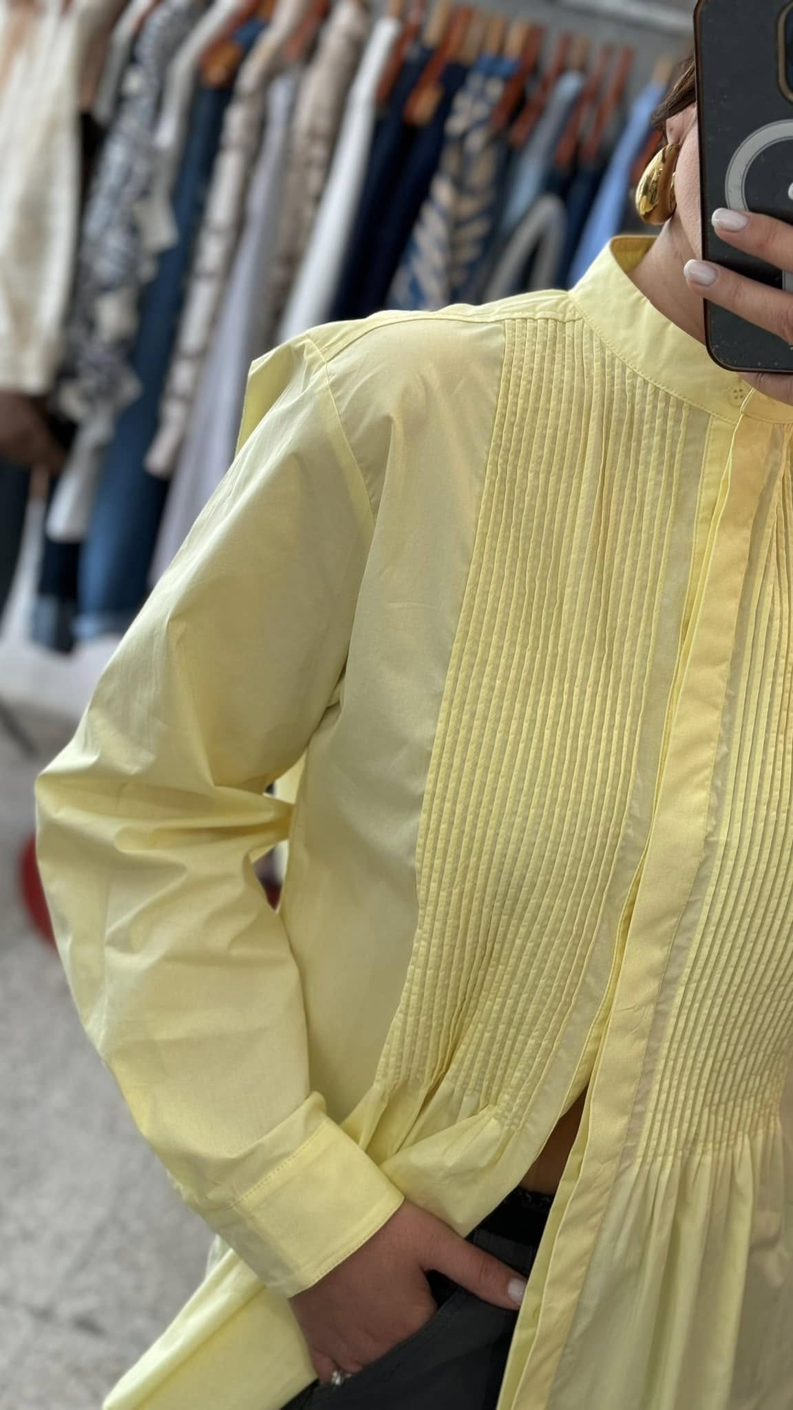 Shirt with Stripes in Yellow