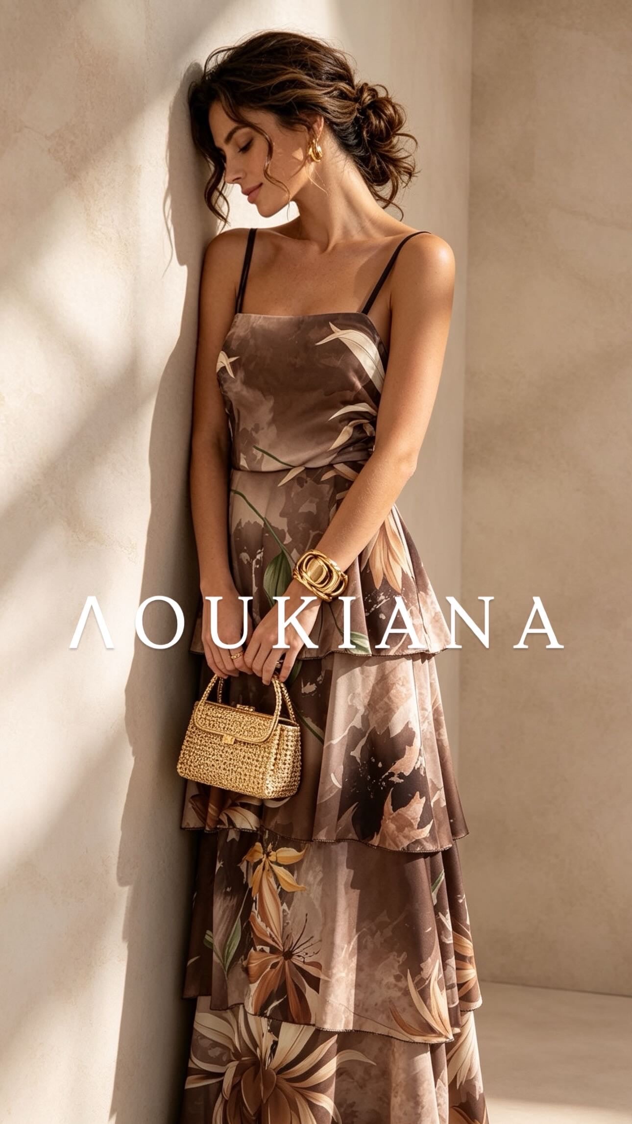 Floral Dress in Brown