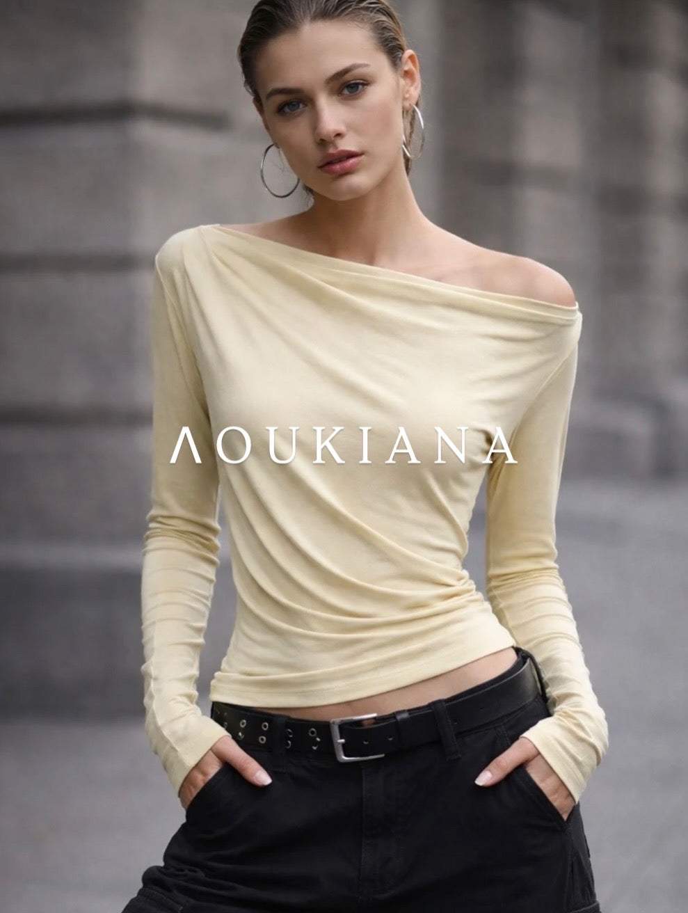 One-Shoulder Top in Yellow