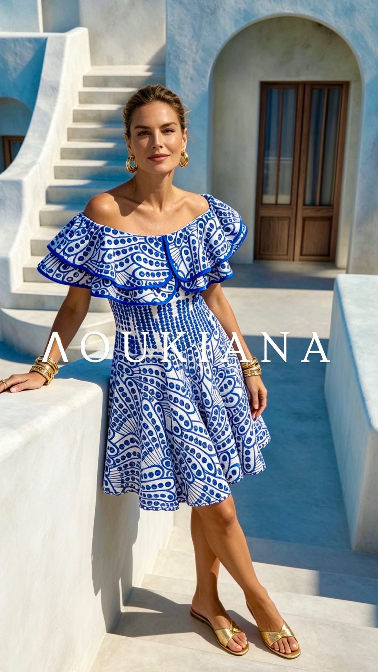 Lace Dress in blue colour