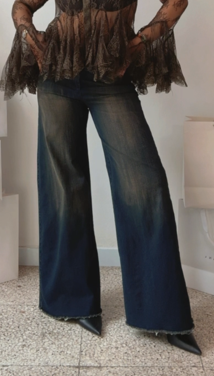 Blue Jeans with Washed Effect