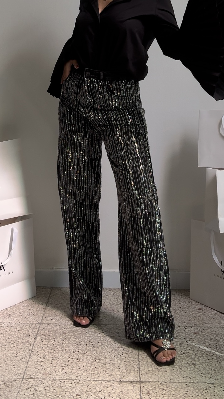 Sparkle Jeans in Black