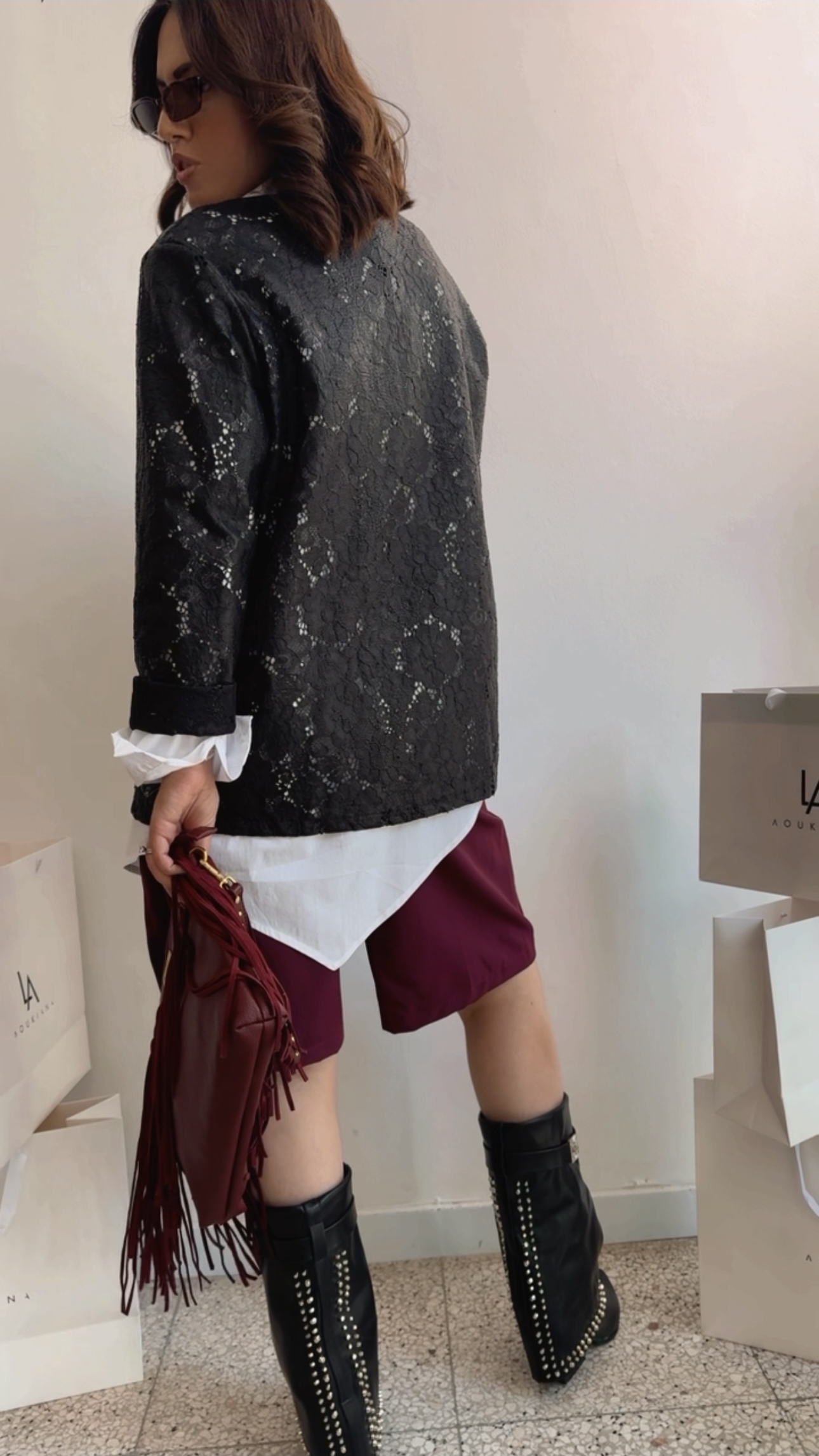 Two-Piece Shirt with Lace