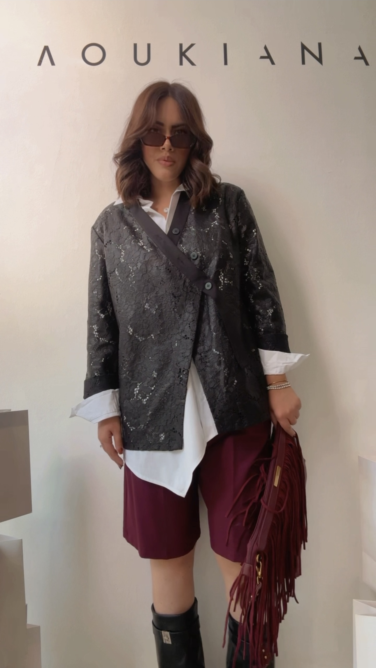 Two-Piece Shirt with Lace
