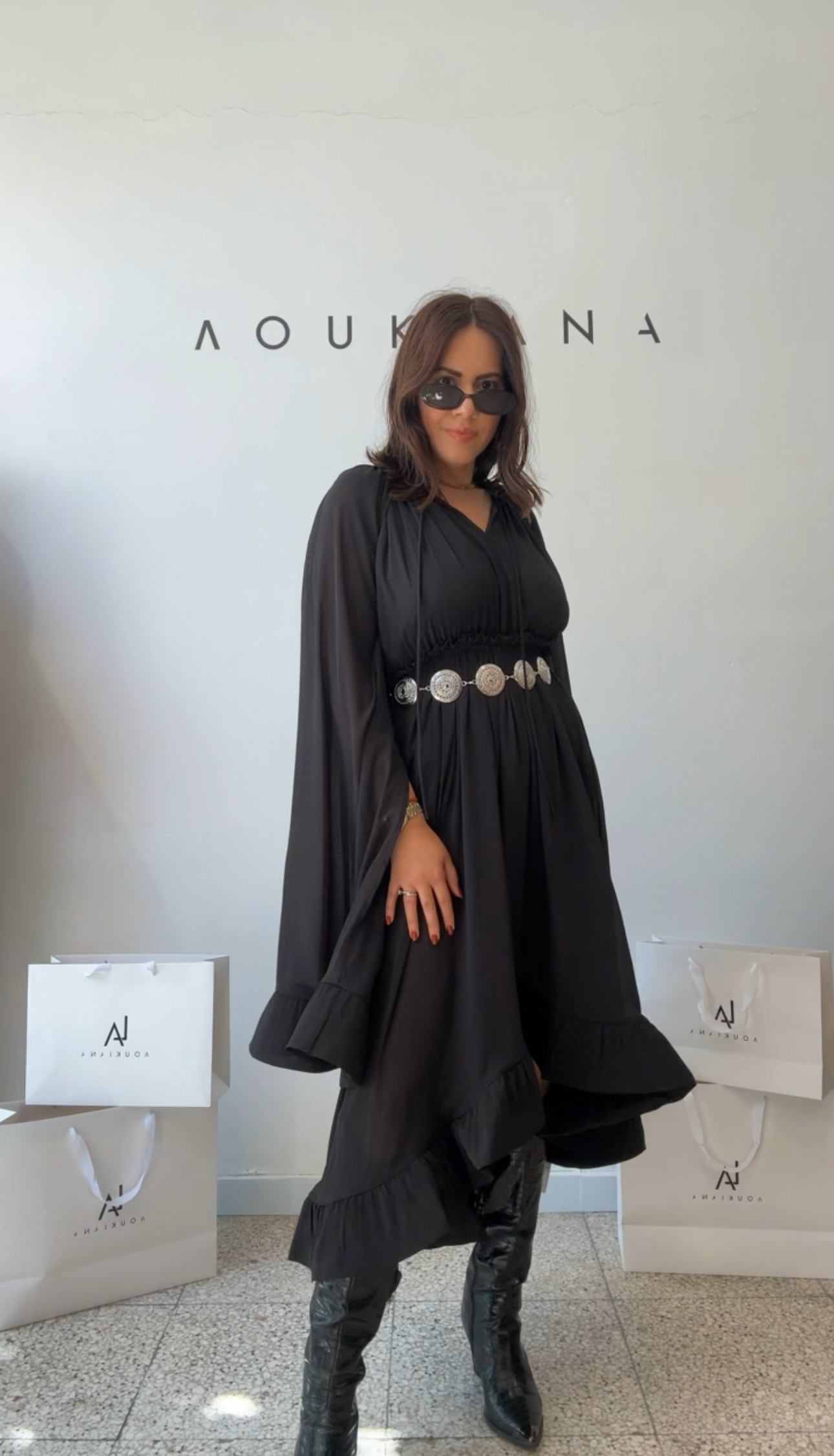Midi Dress in Black