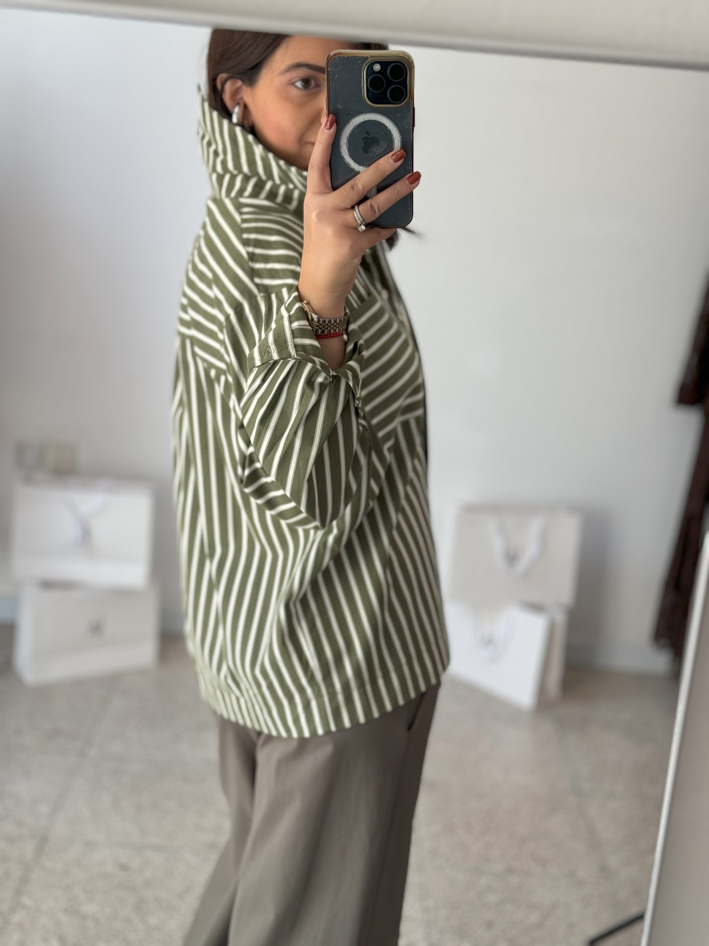 Striped Shirt in Green