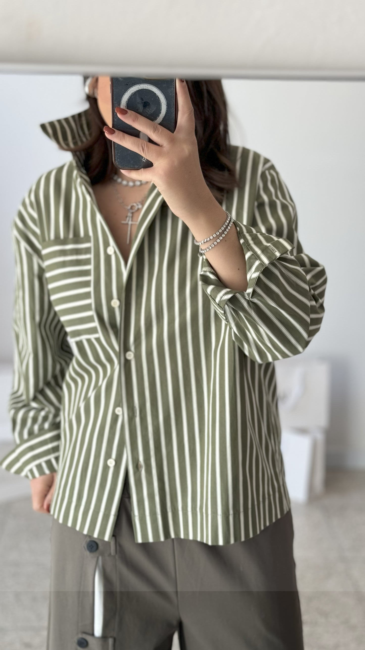 Striped Shirt in Green