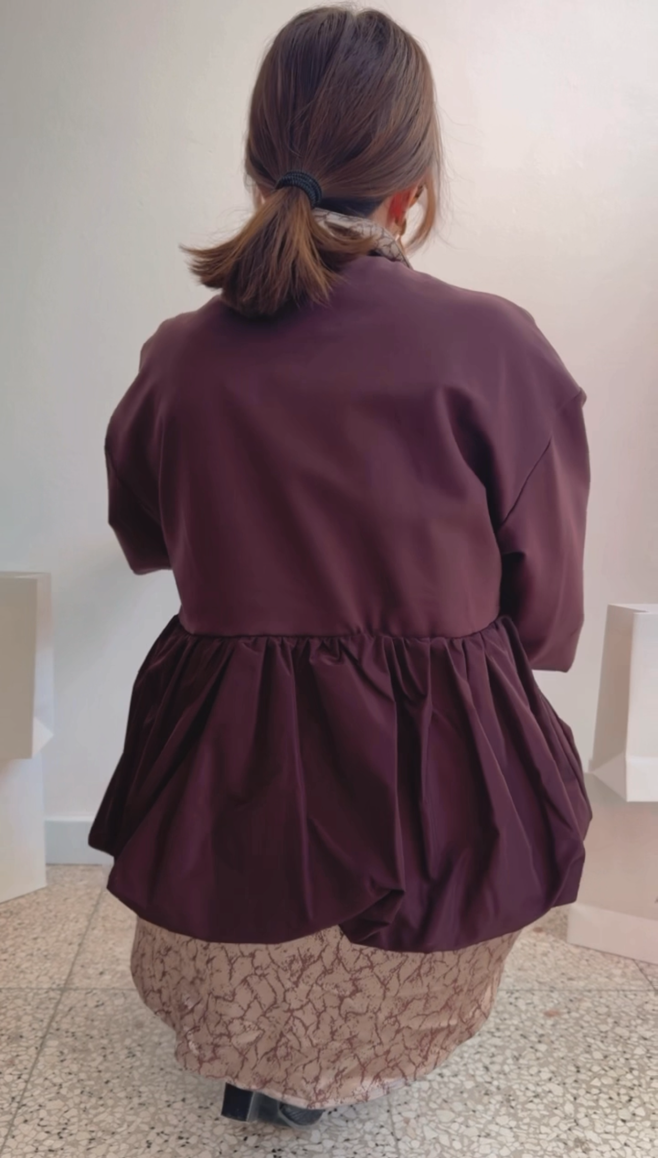 Bomber Jacket in Bordeaux