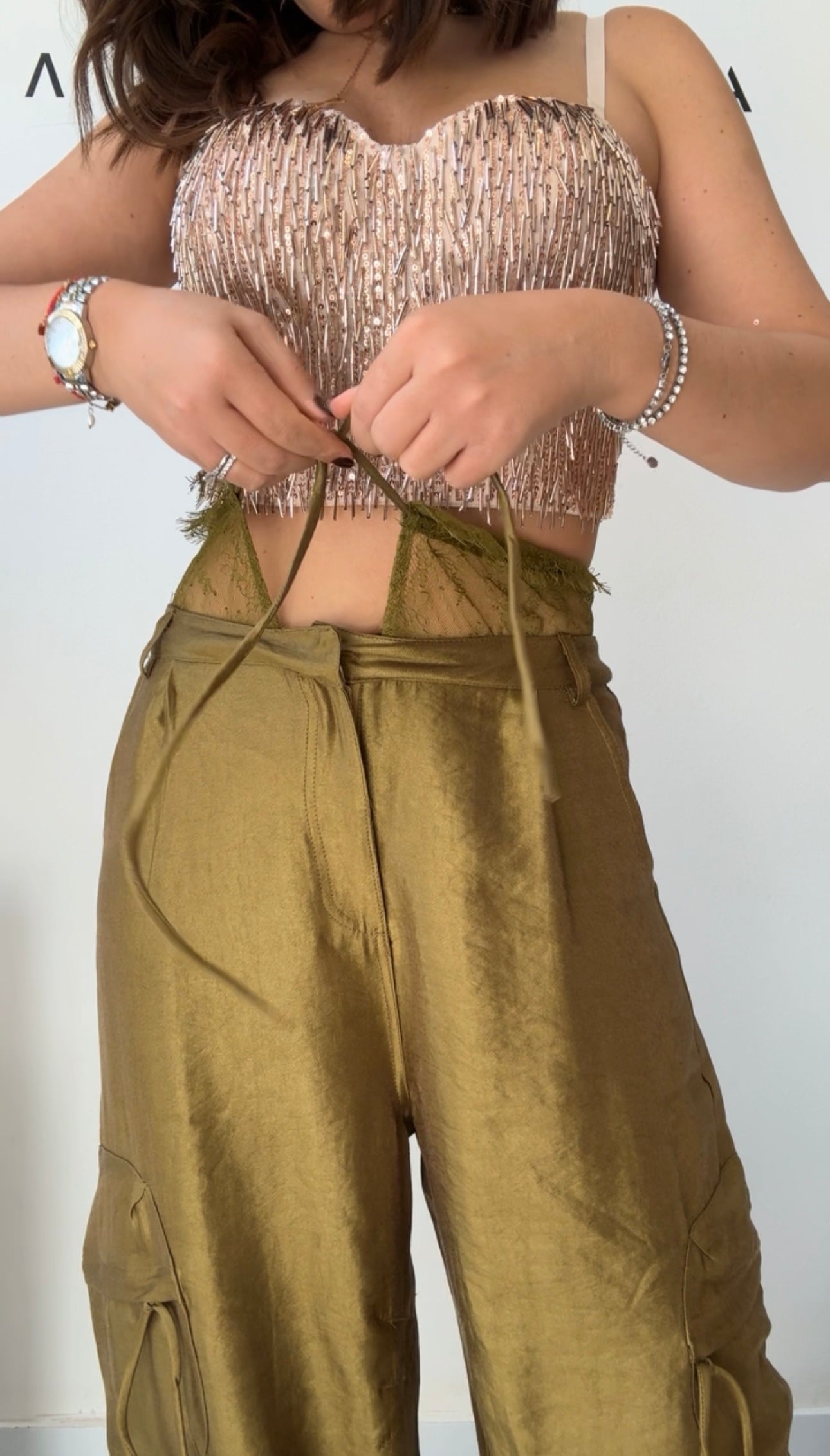 Relaxed Trousers in Gold