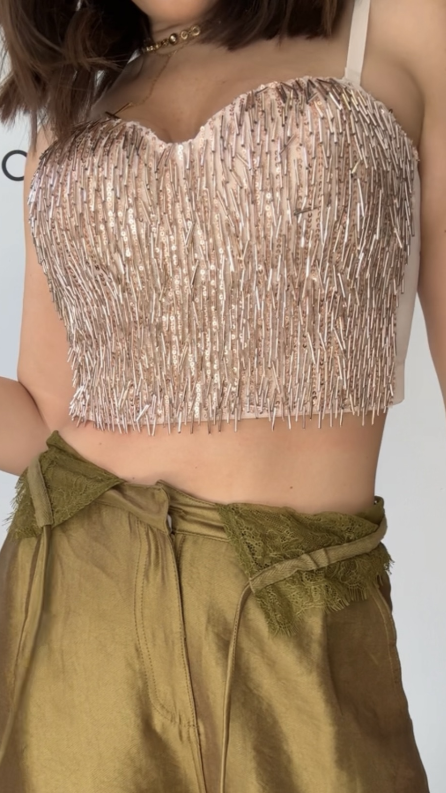 Bustier Top in Gold