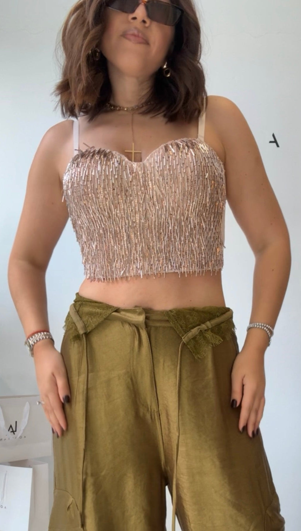 Bustier Top in Gold