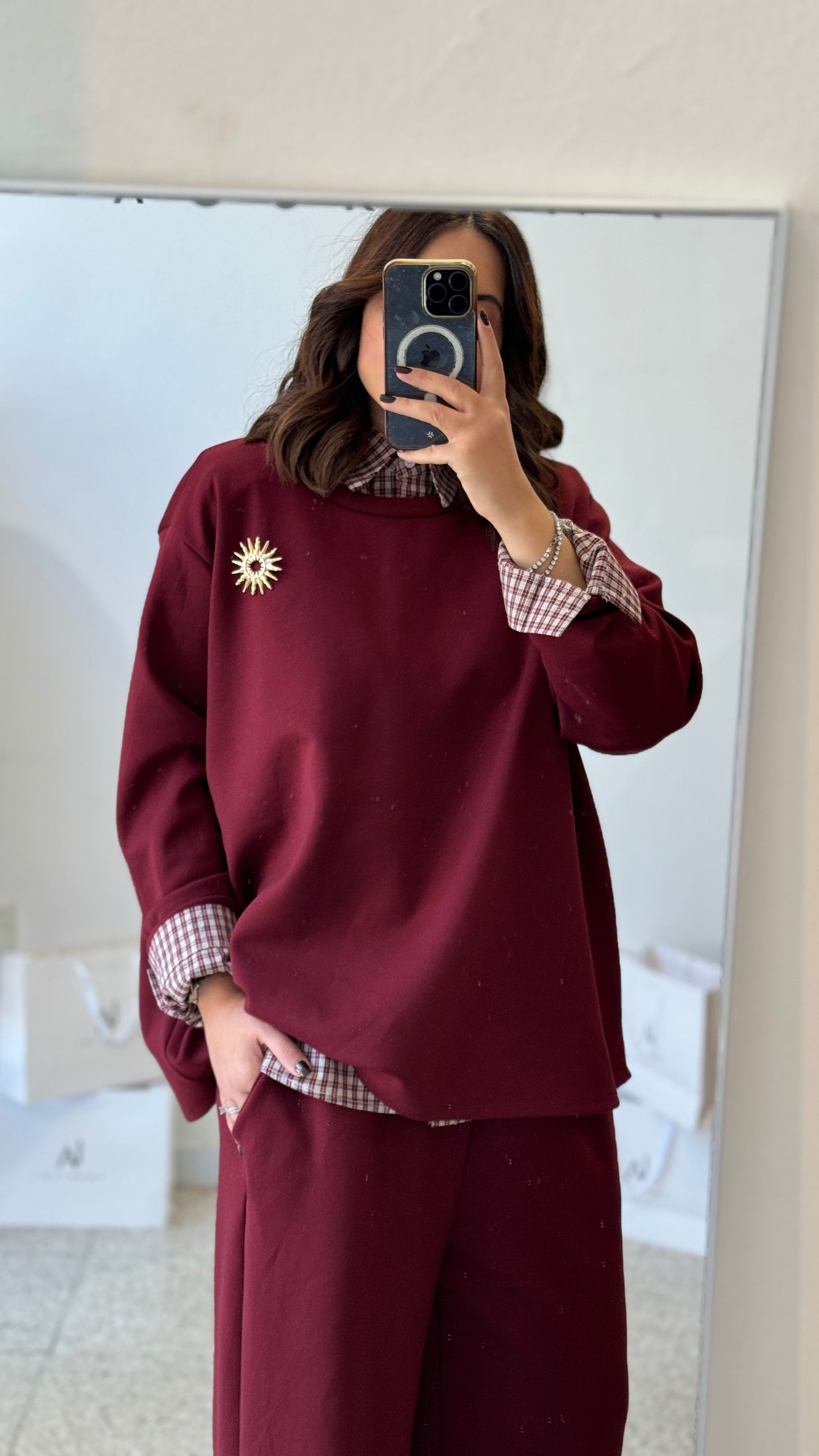 Tracksuit Set in Bordeaux