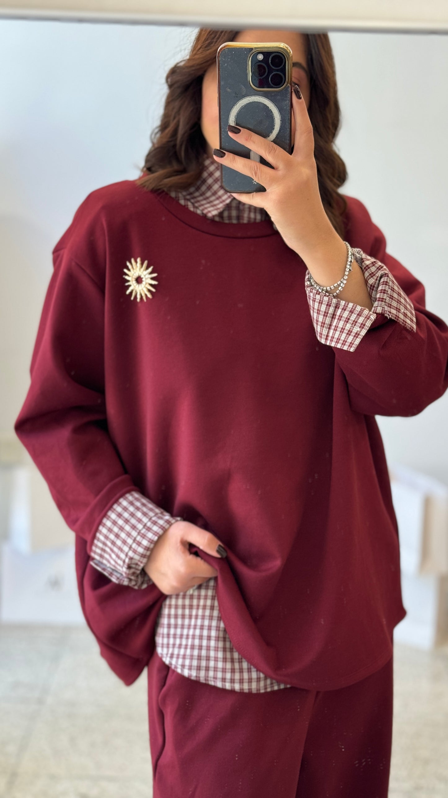 Tracksuit Set in Bordeaux