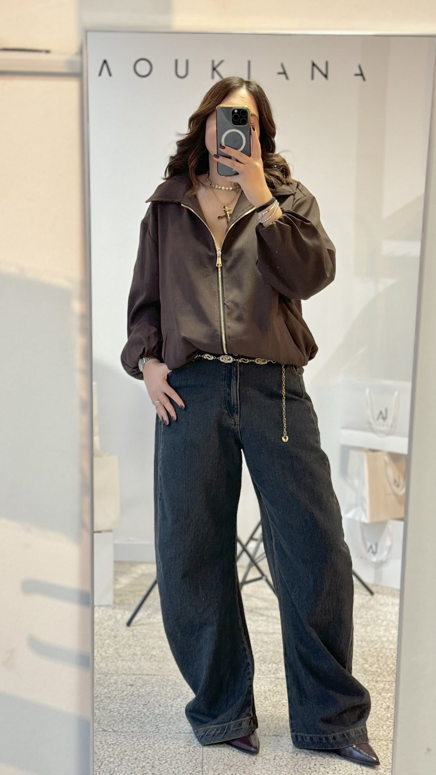 Bomber Jacket in Brown