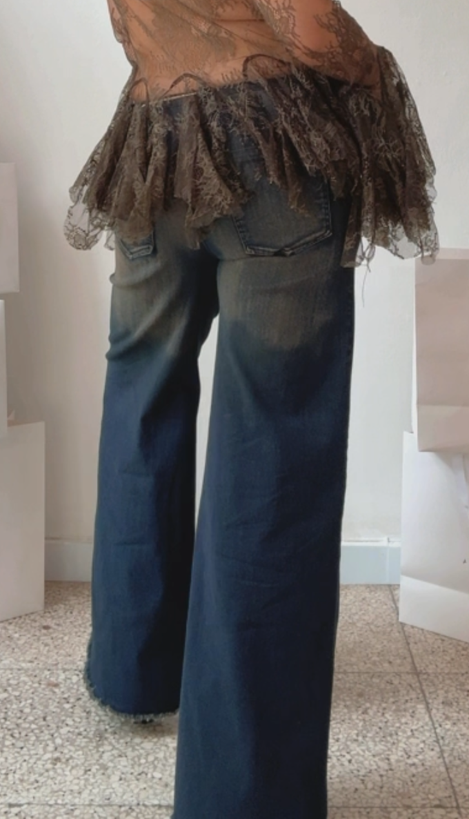 Blue Jeans with Washed Effect
