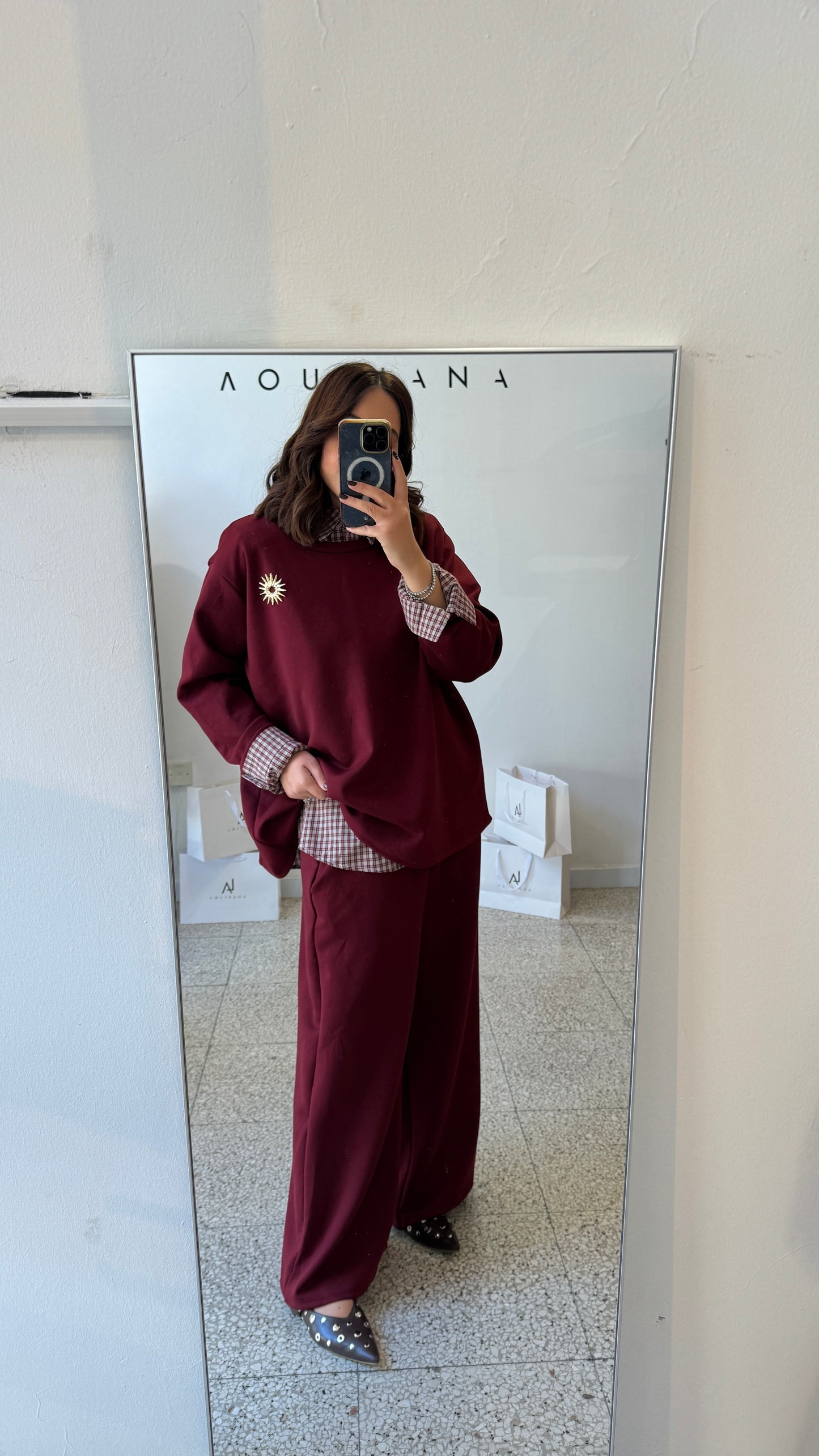 Tracksuit Set in Bordeaux