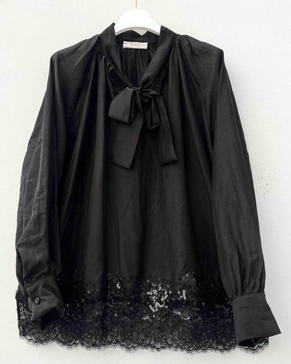 Top in Black with Sequin Details
