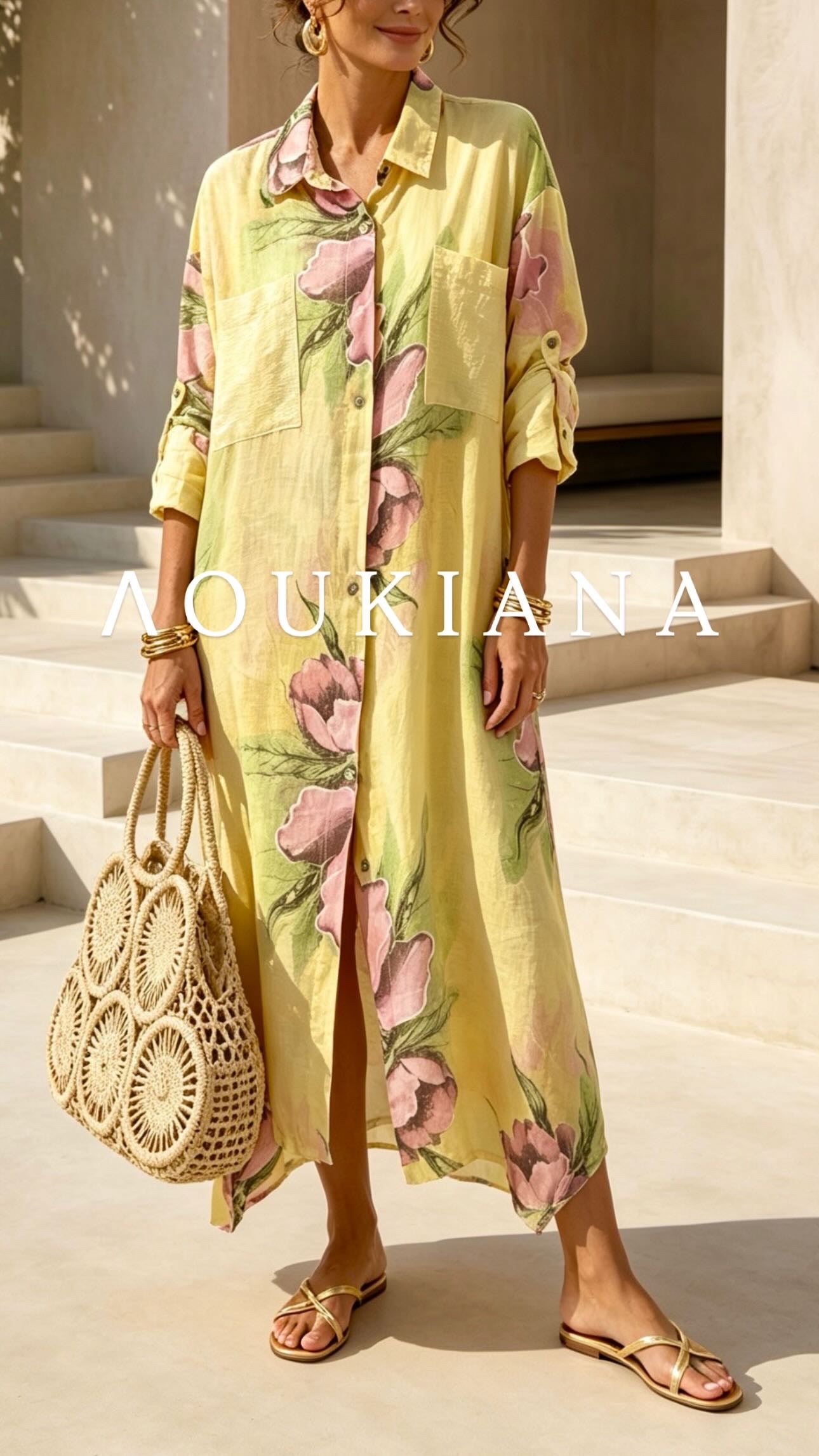Shirt Dress with flowers