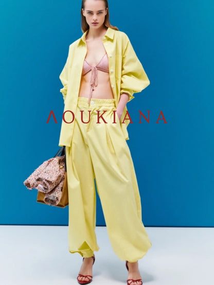 Shirt Set in Yellow