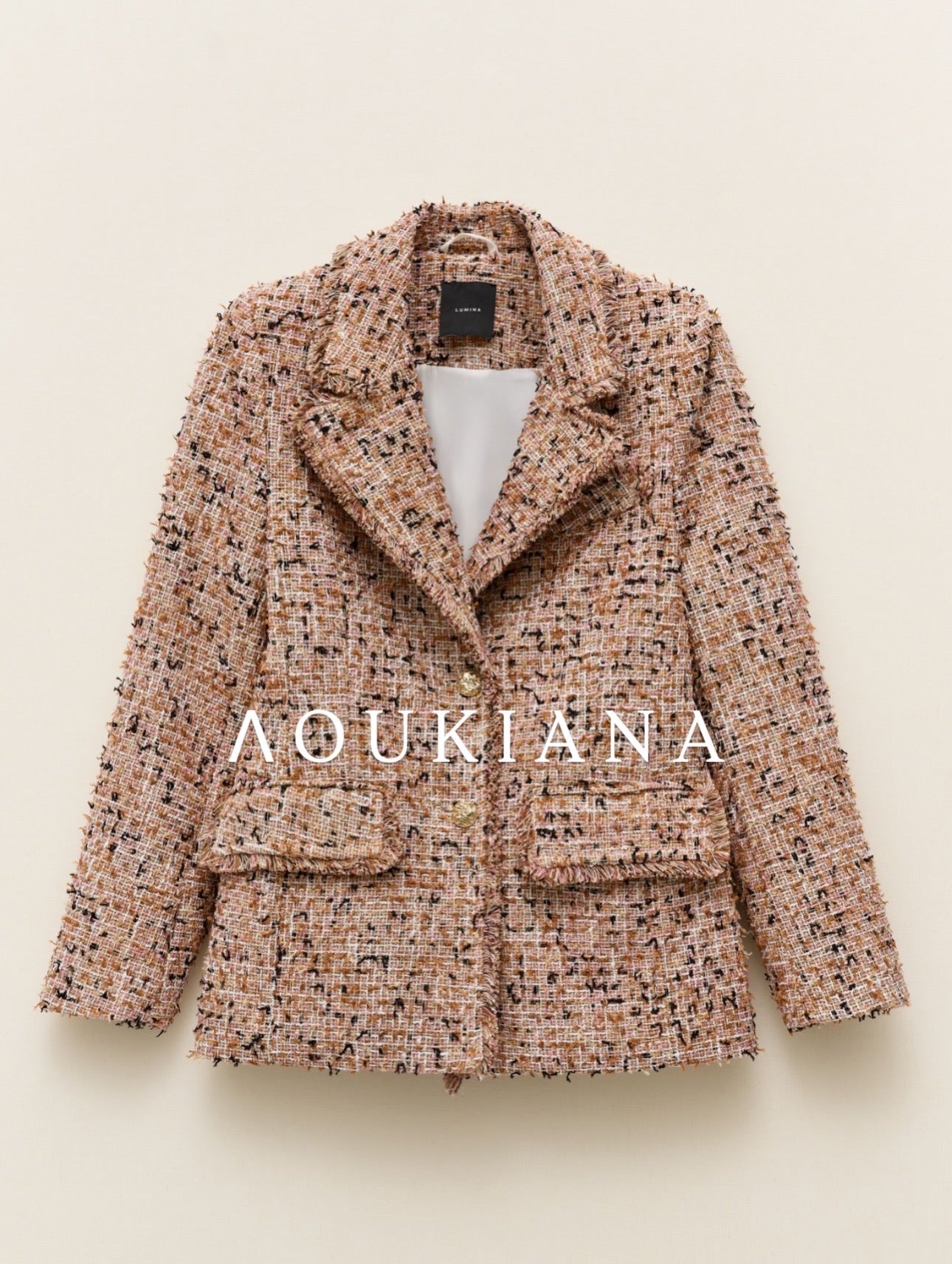 Coat in Pink & Brown Tones