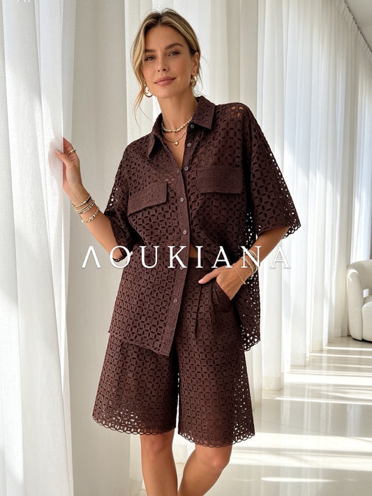Crochet Set in Brown