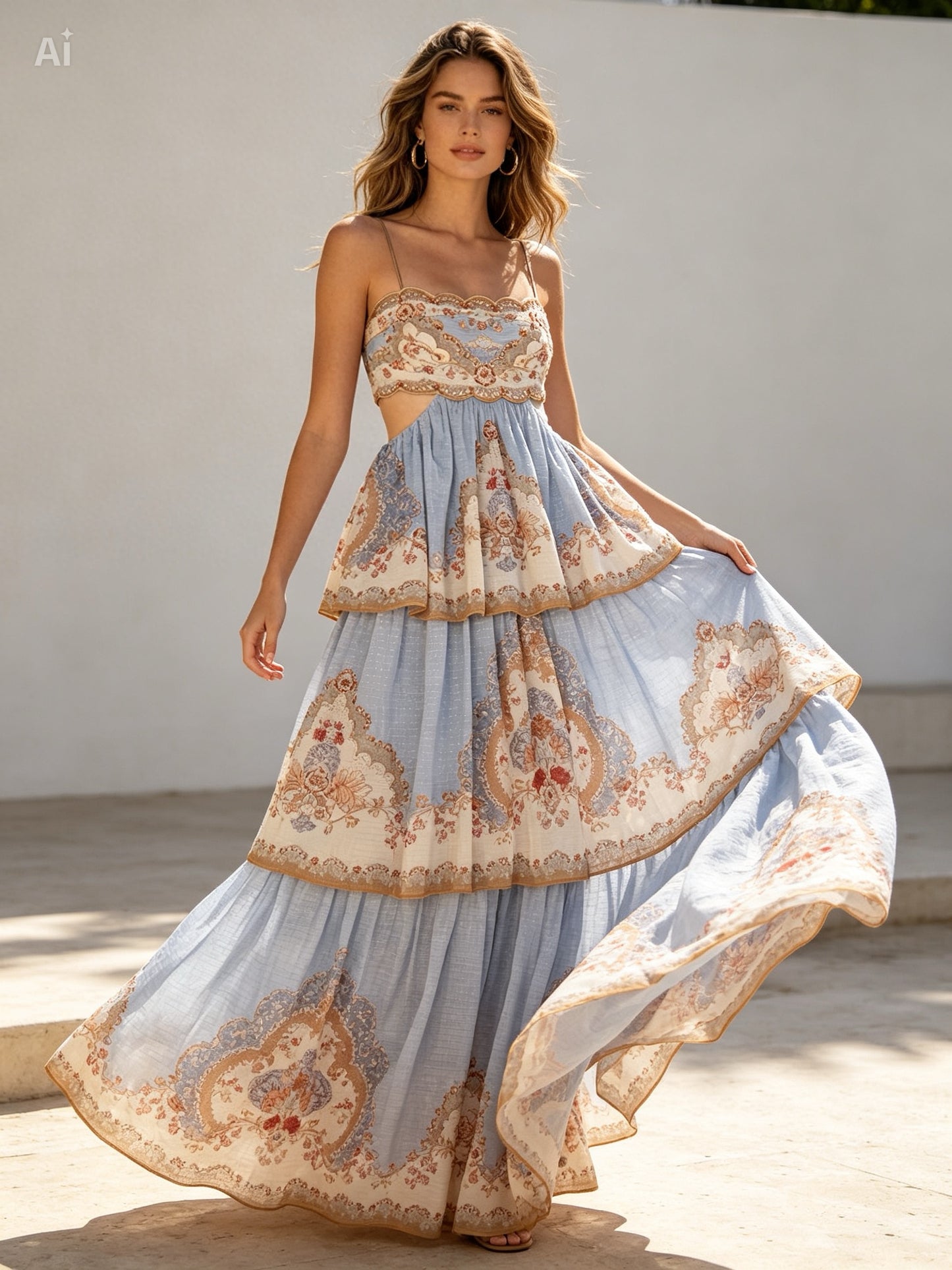Maxi Dress in Romantic Print