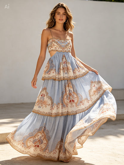 Maxi Dress in Romantic Print