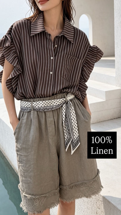 Striped Shirt in Brown