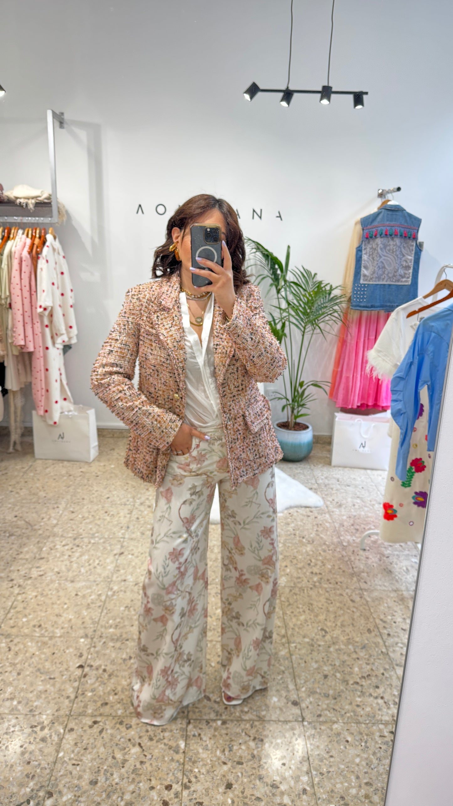 Wide Jeans in Flower Print