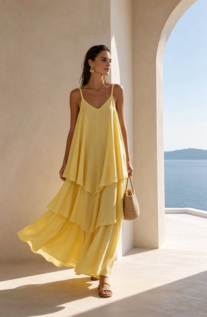 Airy Dress in Yellow