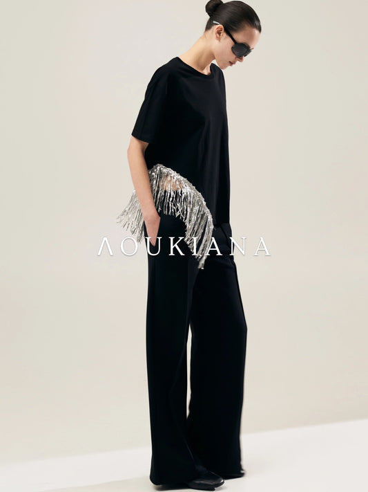 Fringe T-Shirt in Black