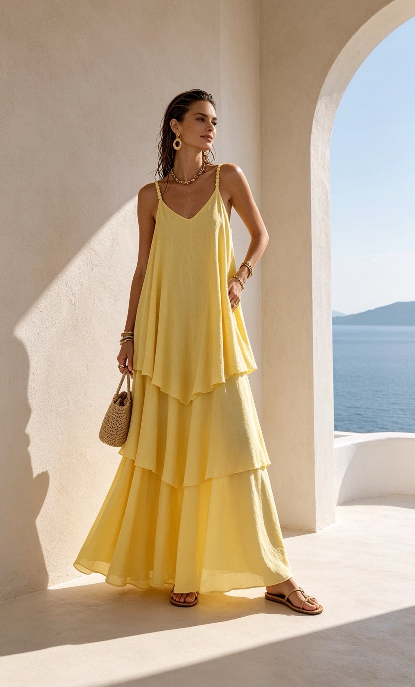 Airy Dress in Yellow