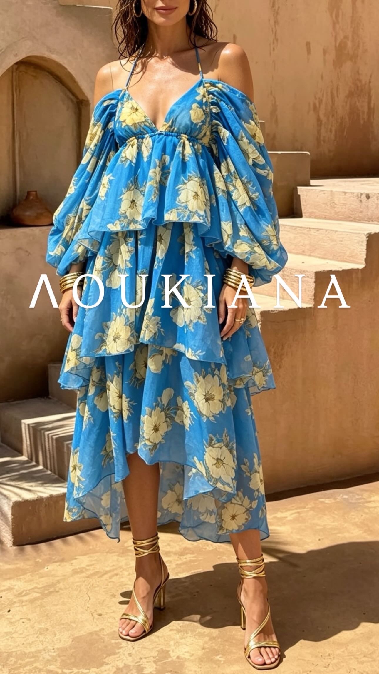 Floral Dress in Blue