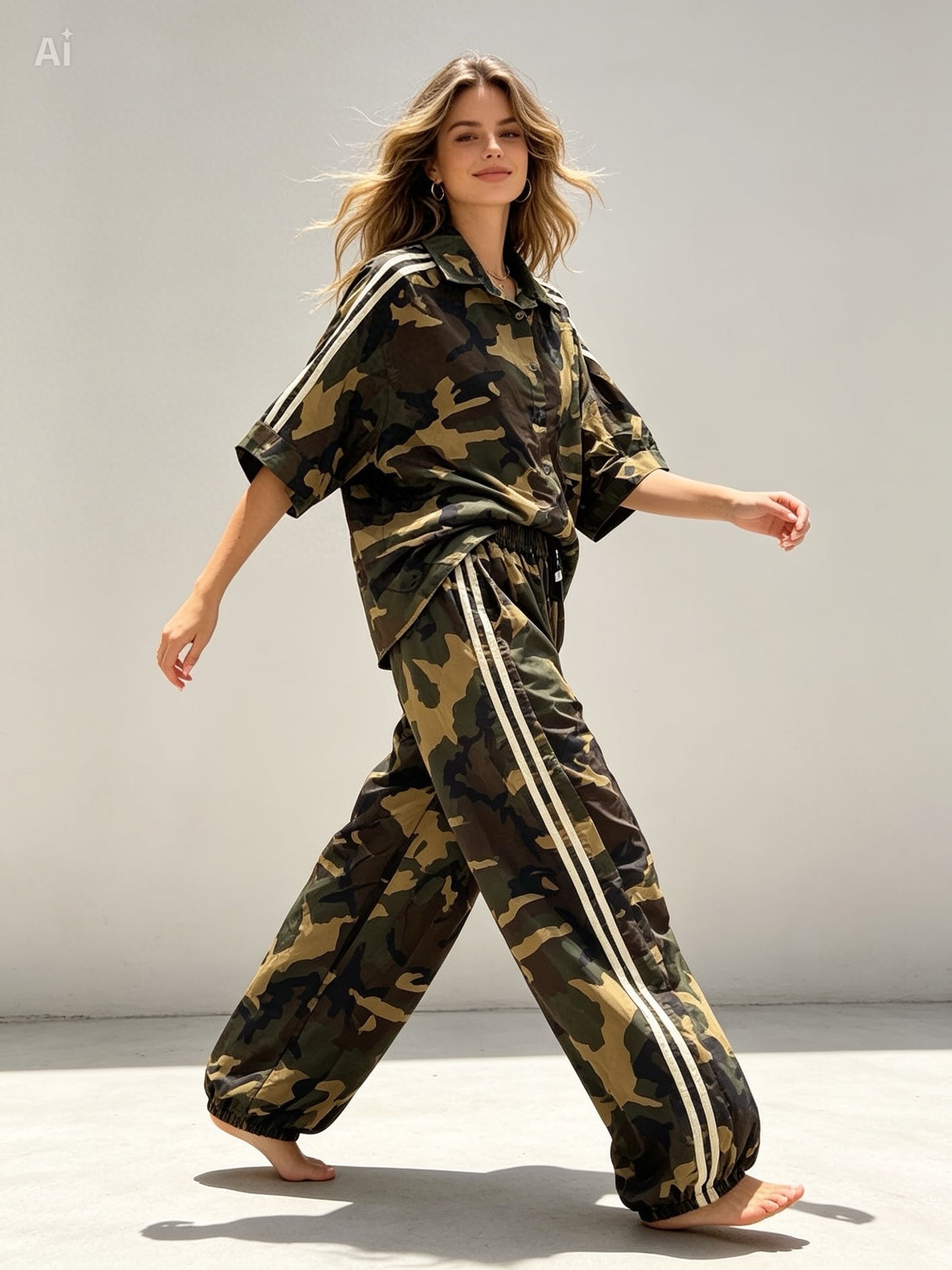 Relaxed Set in Camo Print