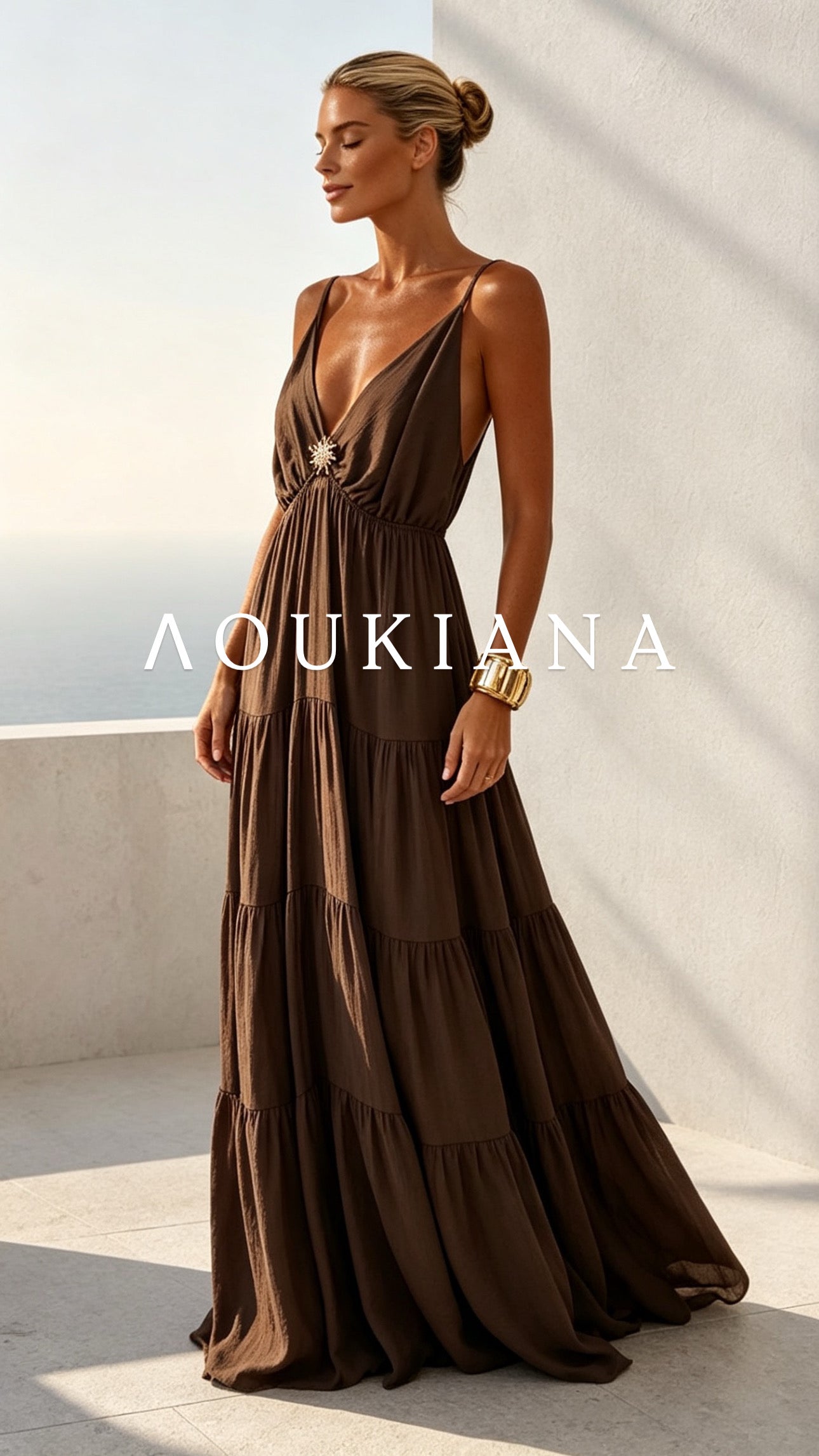Maxi Dress in Brown