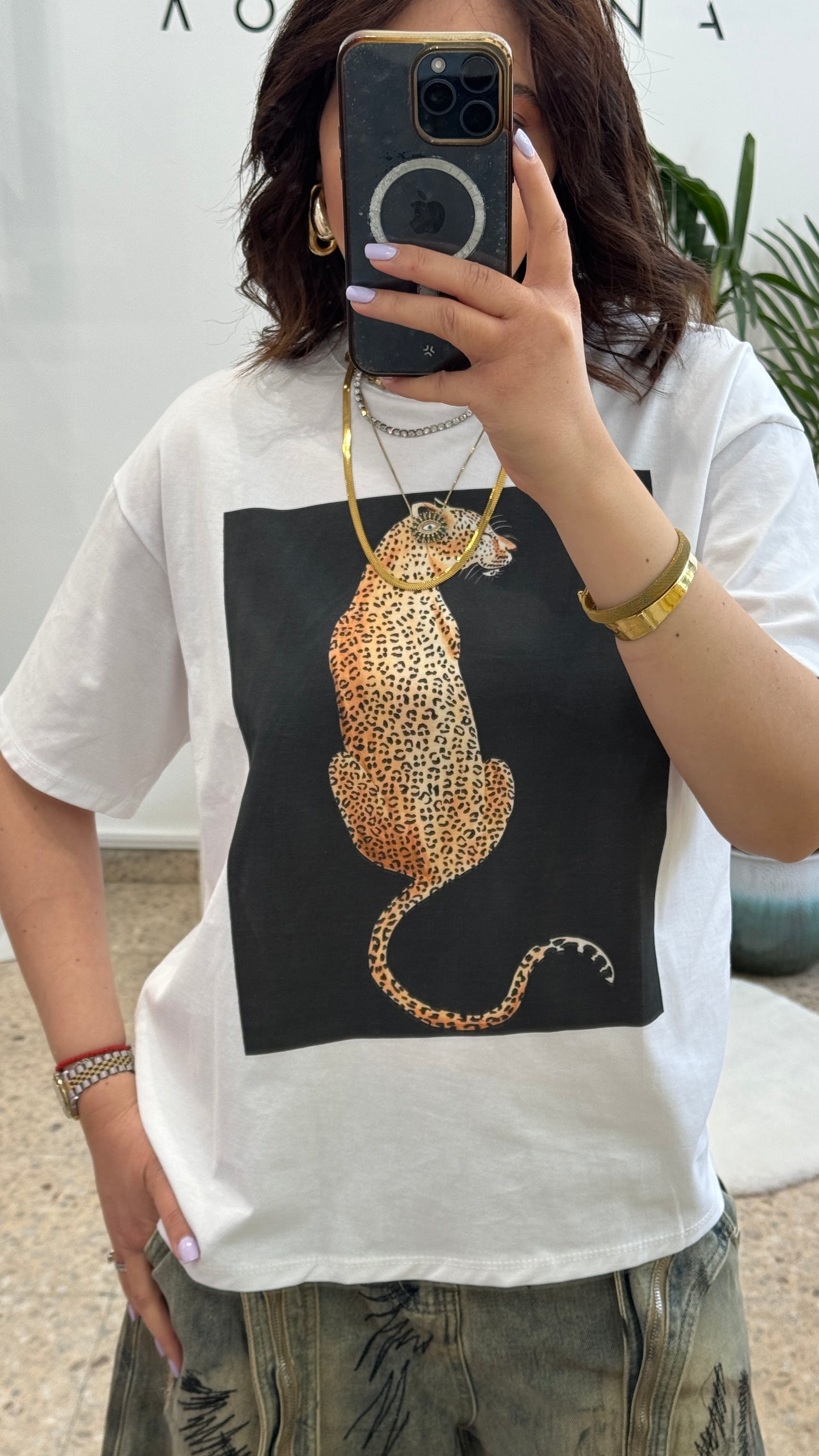 T-Shirt with Tiger Print