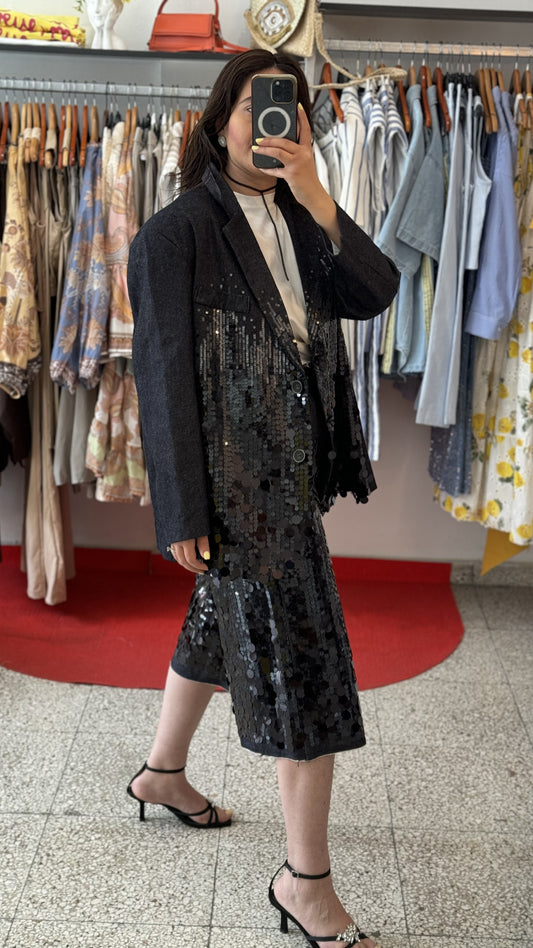 Black Sequin Set