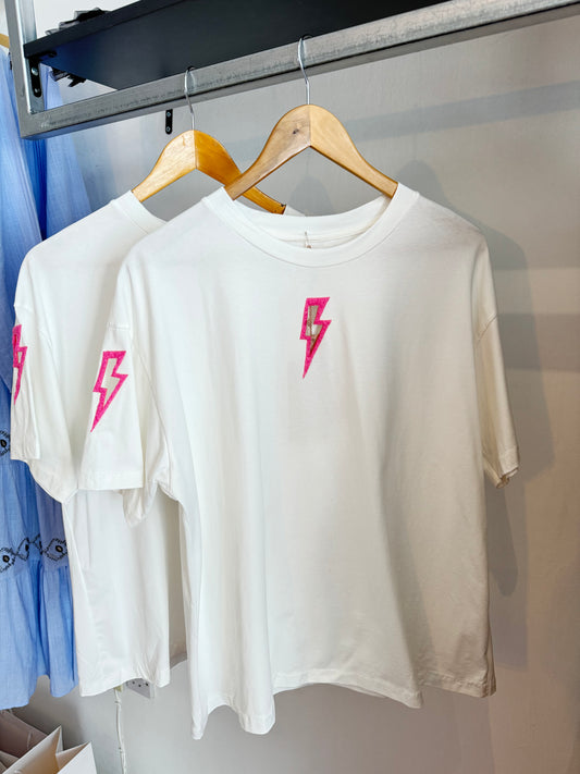 T-Shirt with Lightning Bolt Detail