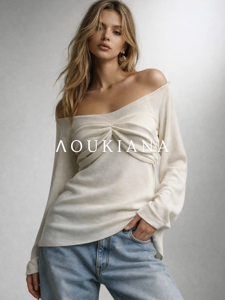 Off-Shoulder Top in Cream