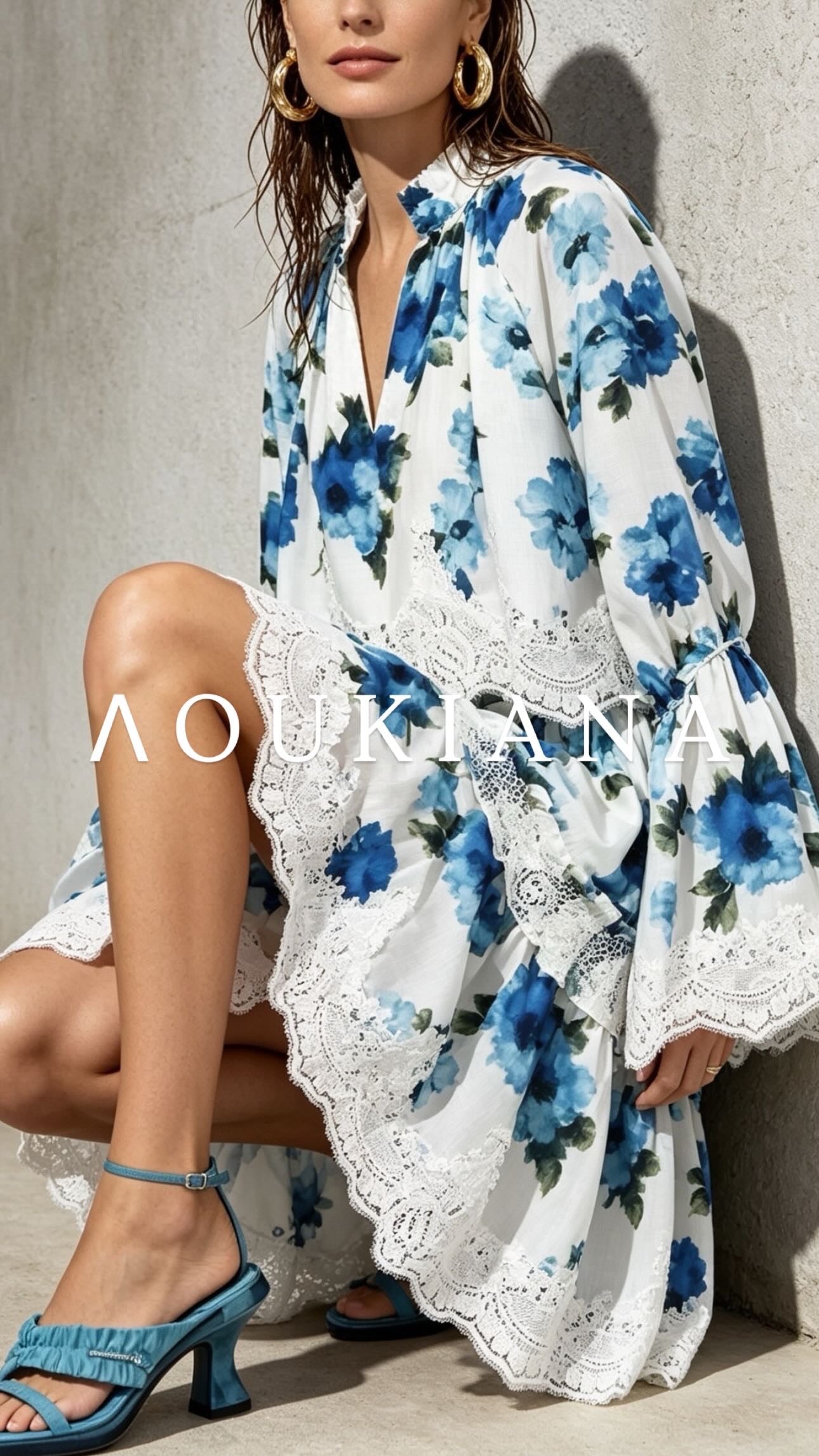 Floral Set in Blue & White
