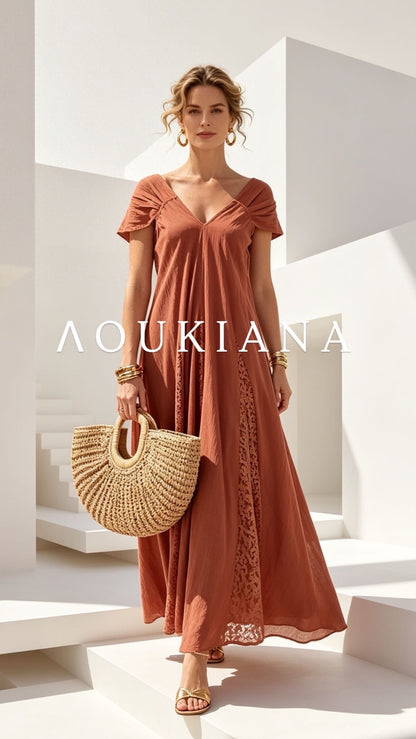 Maxi Dress in Burnt Orange