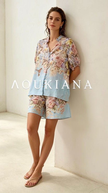 Floral Set in Light Blue