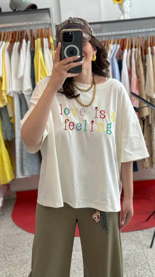 T-Shirt with Text Print