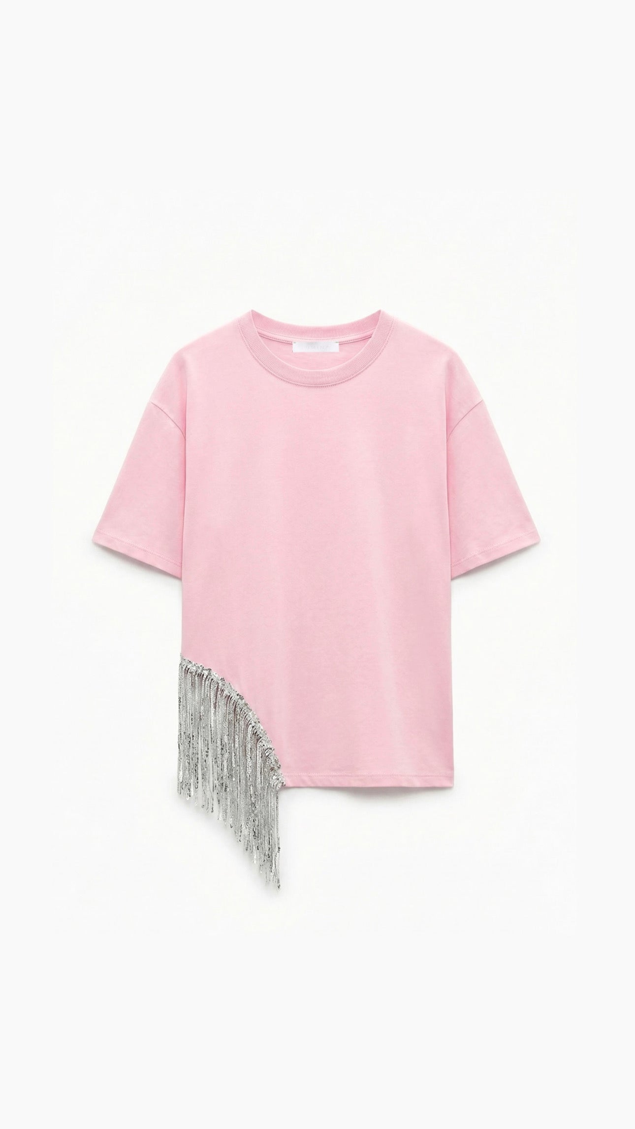 Fringe T-Shirt in Pink