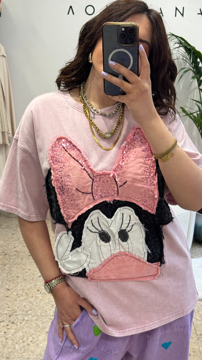 Embroidered Cartoon T-Shirt