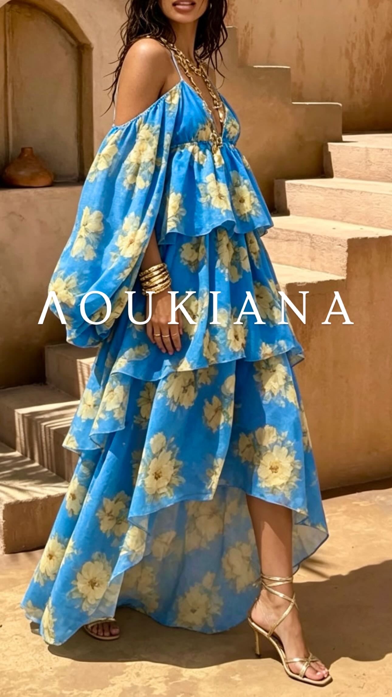 Floral Dress in Blue